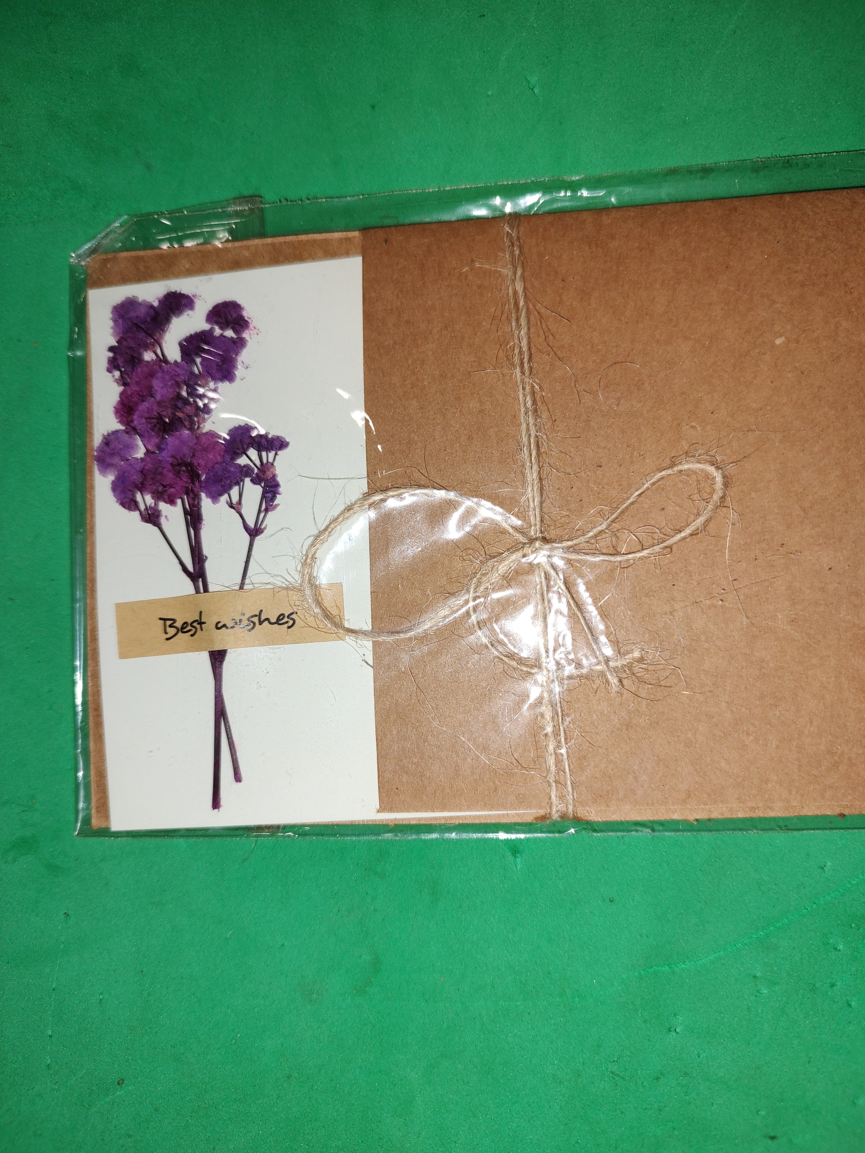 Flower on post card