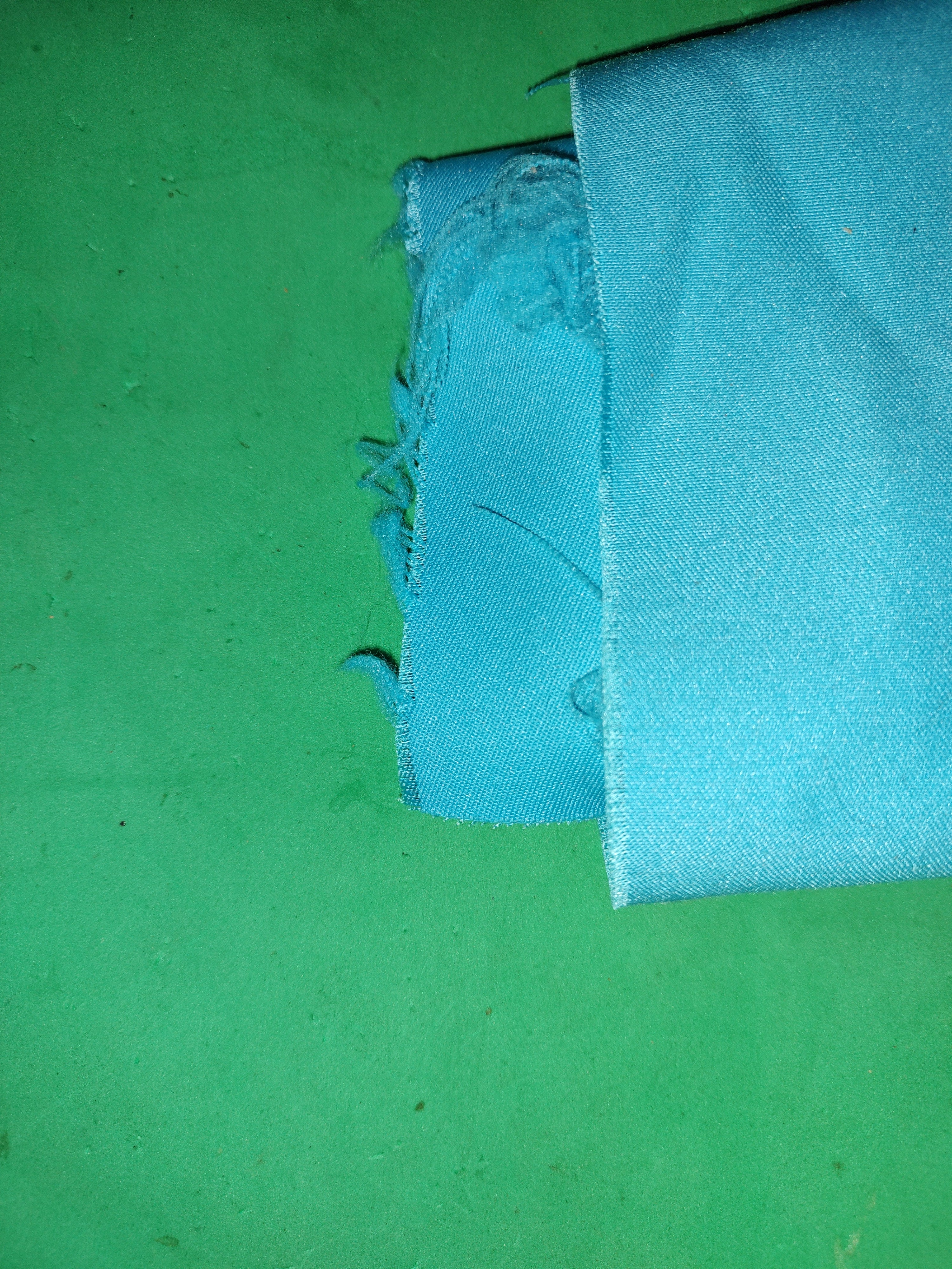 Blue thin fabric