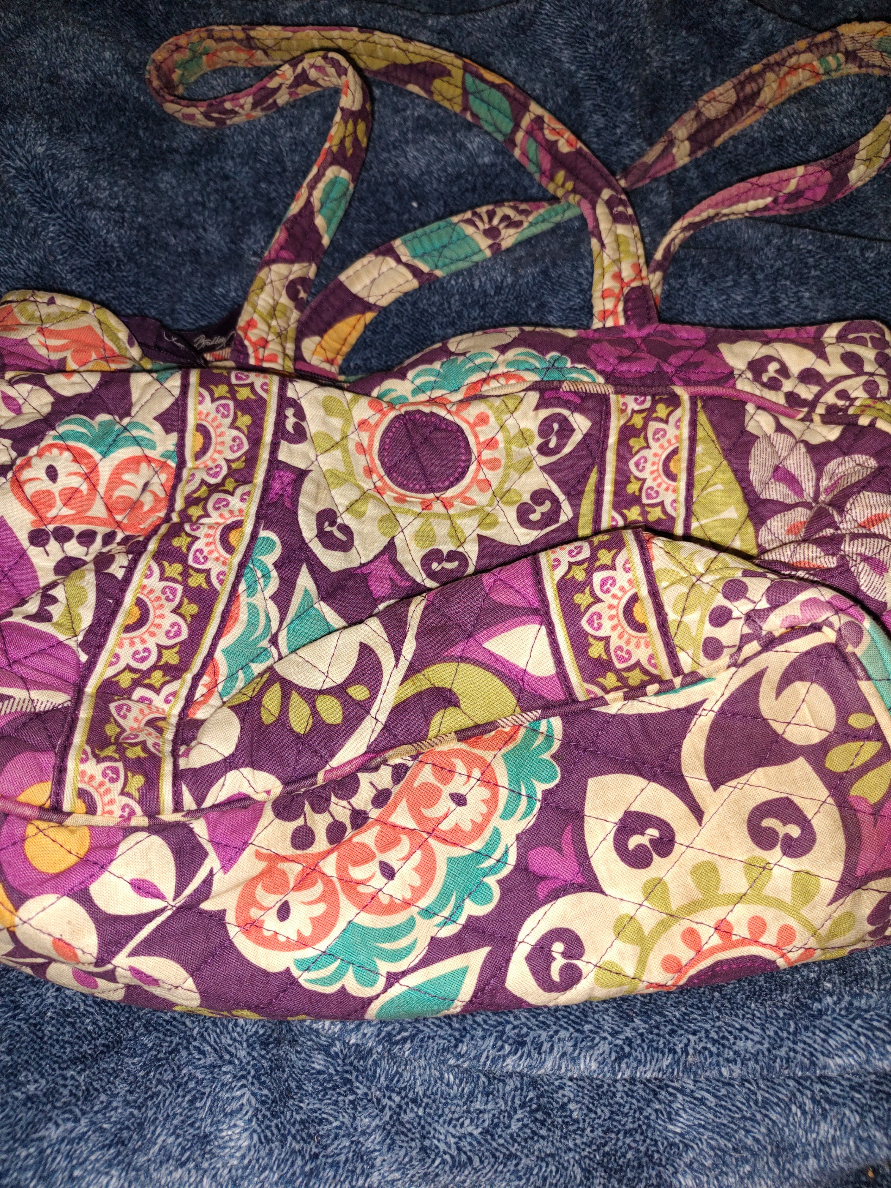Purple hand bag
