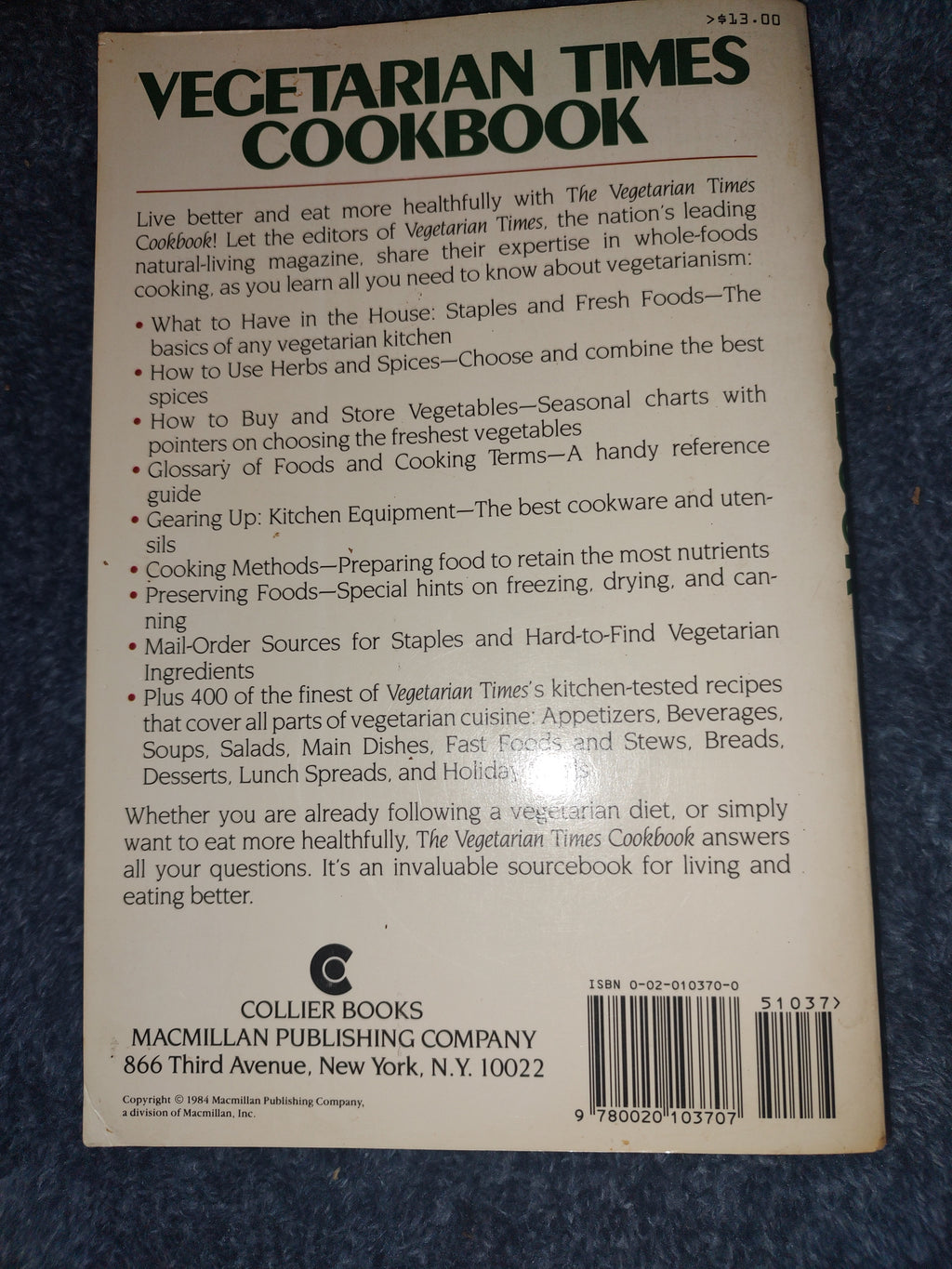 Vegetarian times cookbook