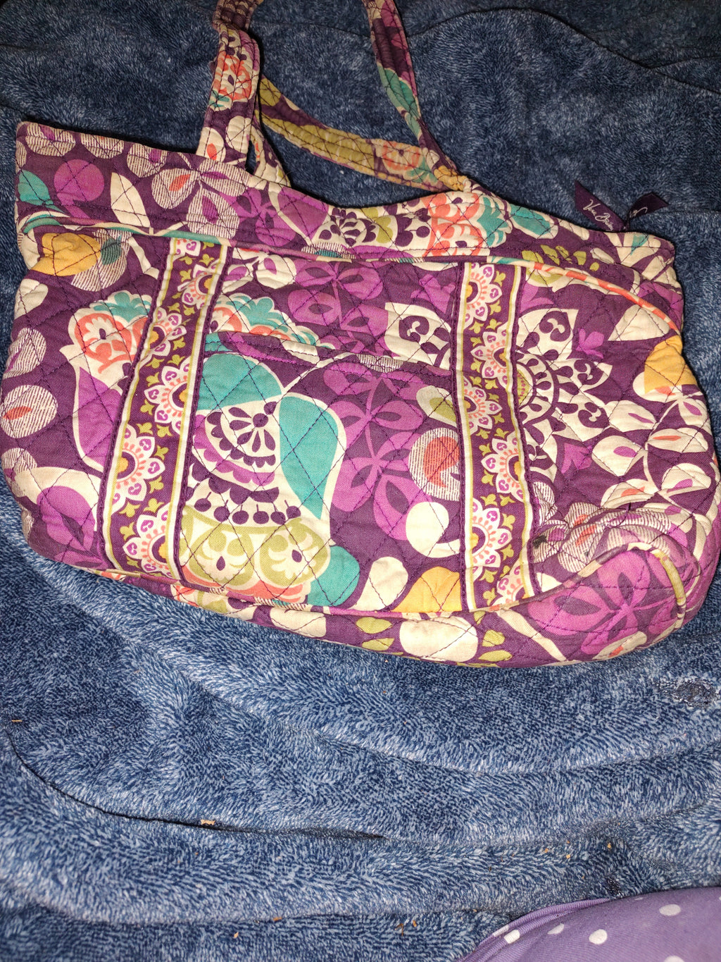 Purple hand bag