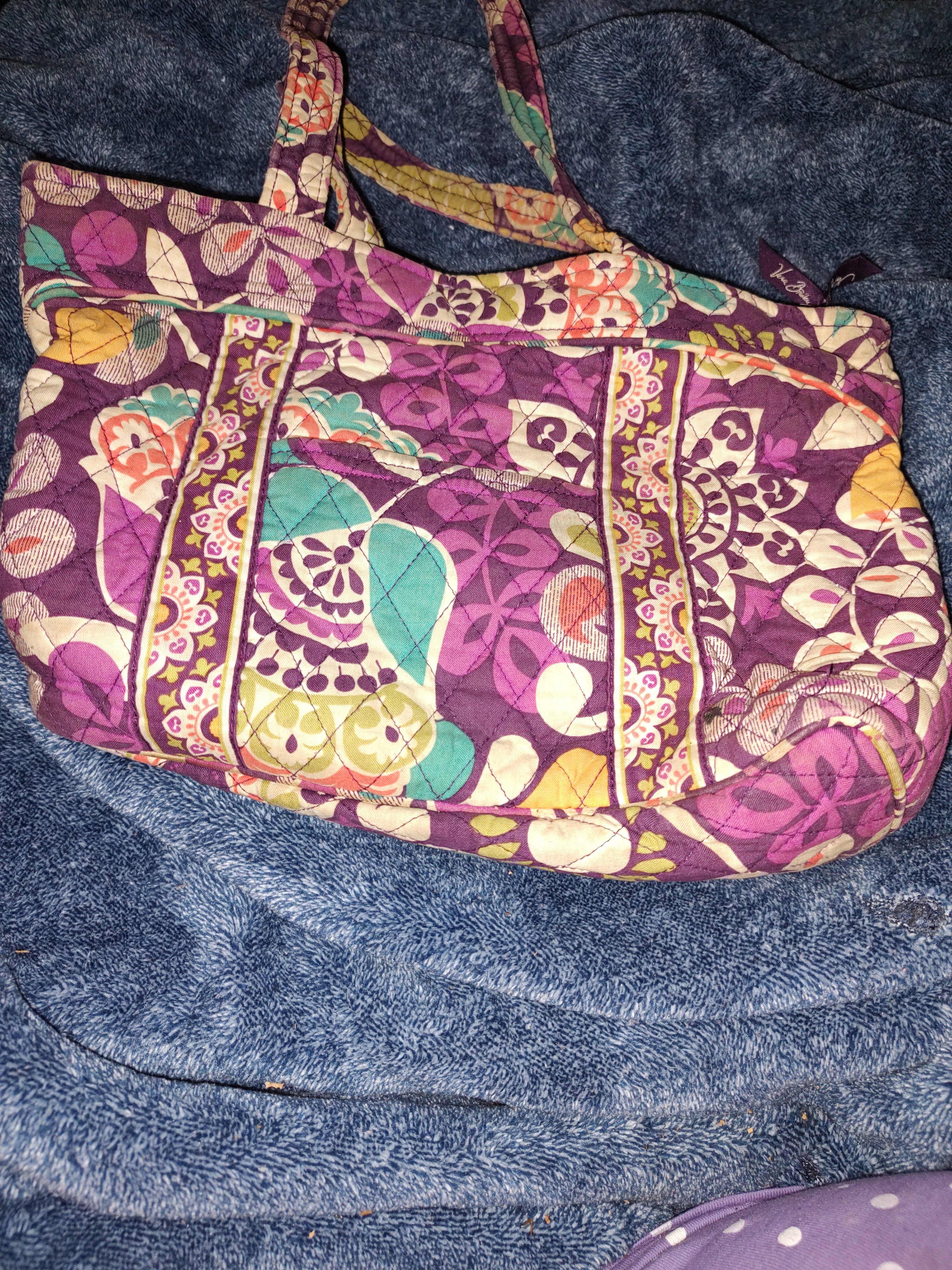 Purple hand bag